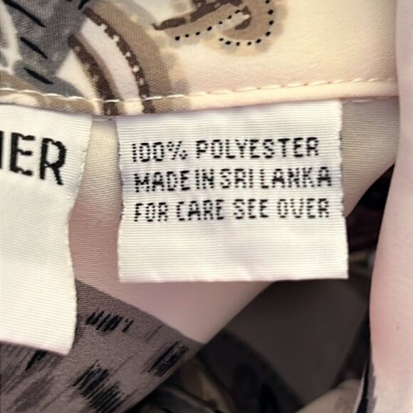 ALFRED DUNNER Petite Long Sleeve Print Blouse Size 10P - Picture 8 of 9